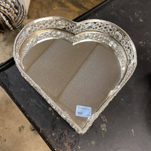 Heart Mirrored Tray