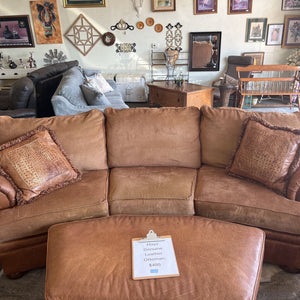 Mayo Genuine Leather Conversational Sofa