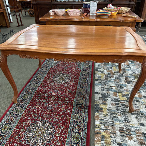 Romweber French Provincial Louis XV Burl Wood Dining Table AS IS