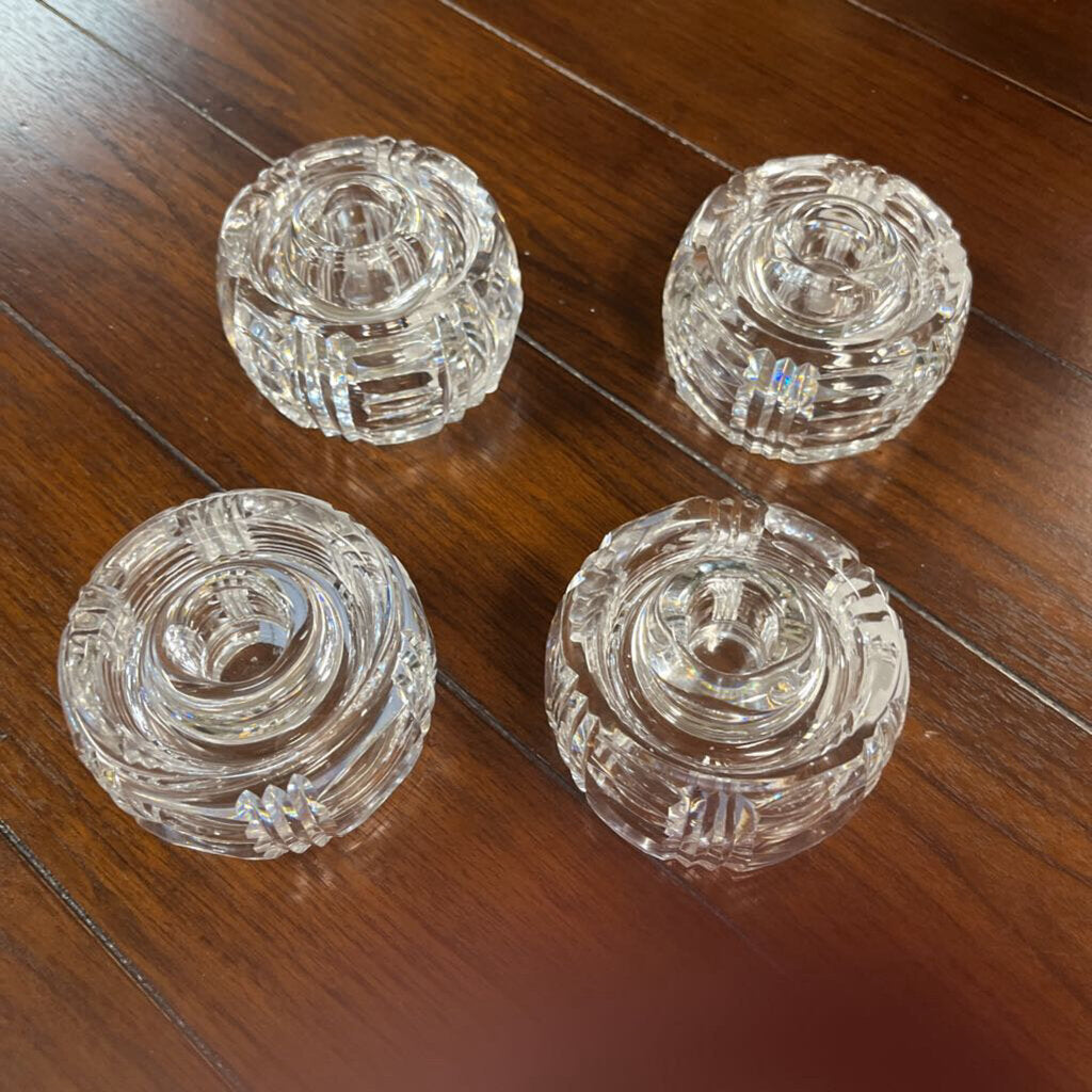 Pair of Crystal Candle Holders