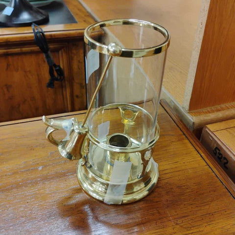 Vtg Brass Candle Holder w/ Snuffer