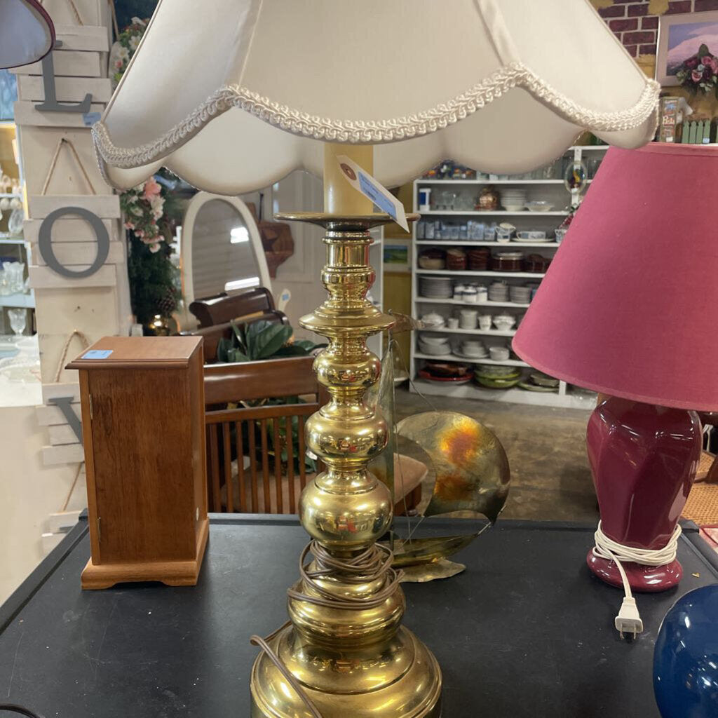 Brass Lamp w/ Shade