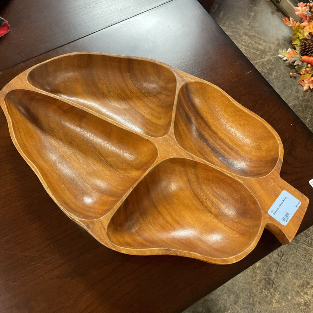 Divided Wood Bowl