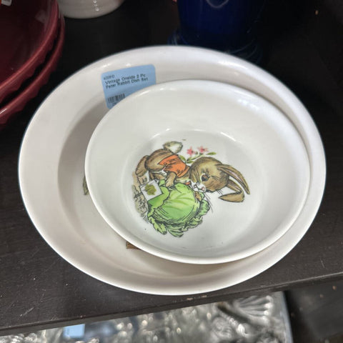 Vintage Oneida 2 Pc Peter Rabbit Dish Set