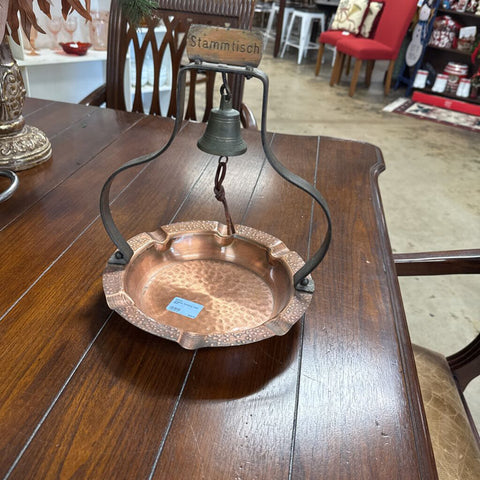 Copper Ashtray with Bell