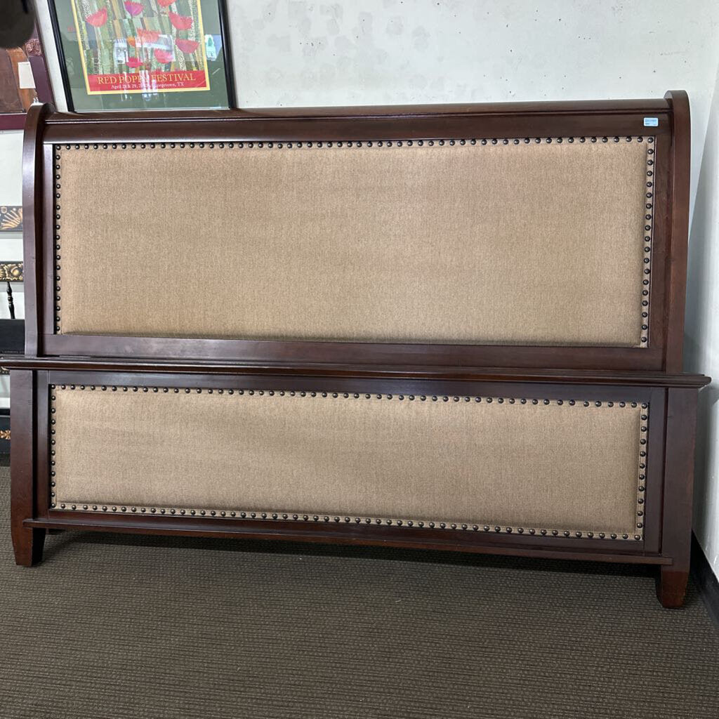 King Size Headboard & Footboard w/ Rails & Slats
