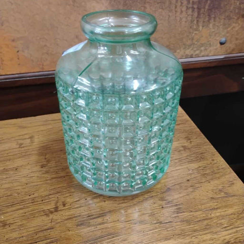 MCM Green Cube Glass Vase