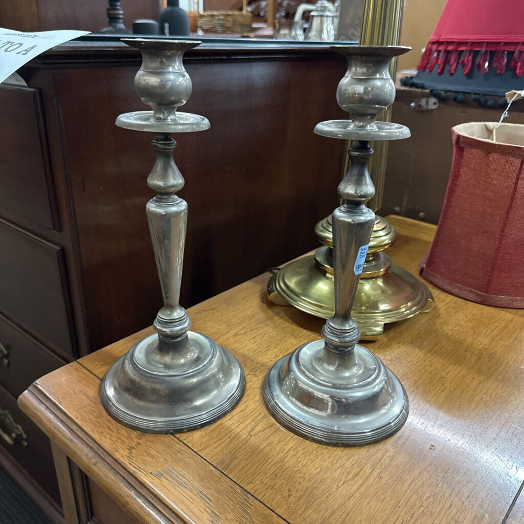 Pair of Silver Plated Cand Sticks