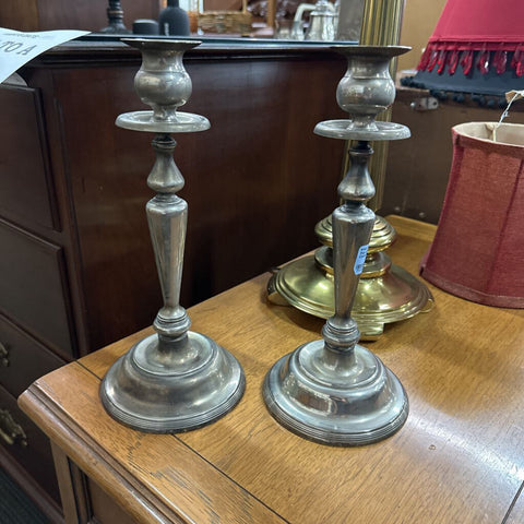 Pair of Silver Plated Cand Sticks