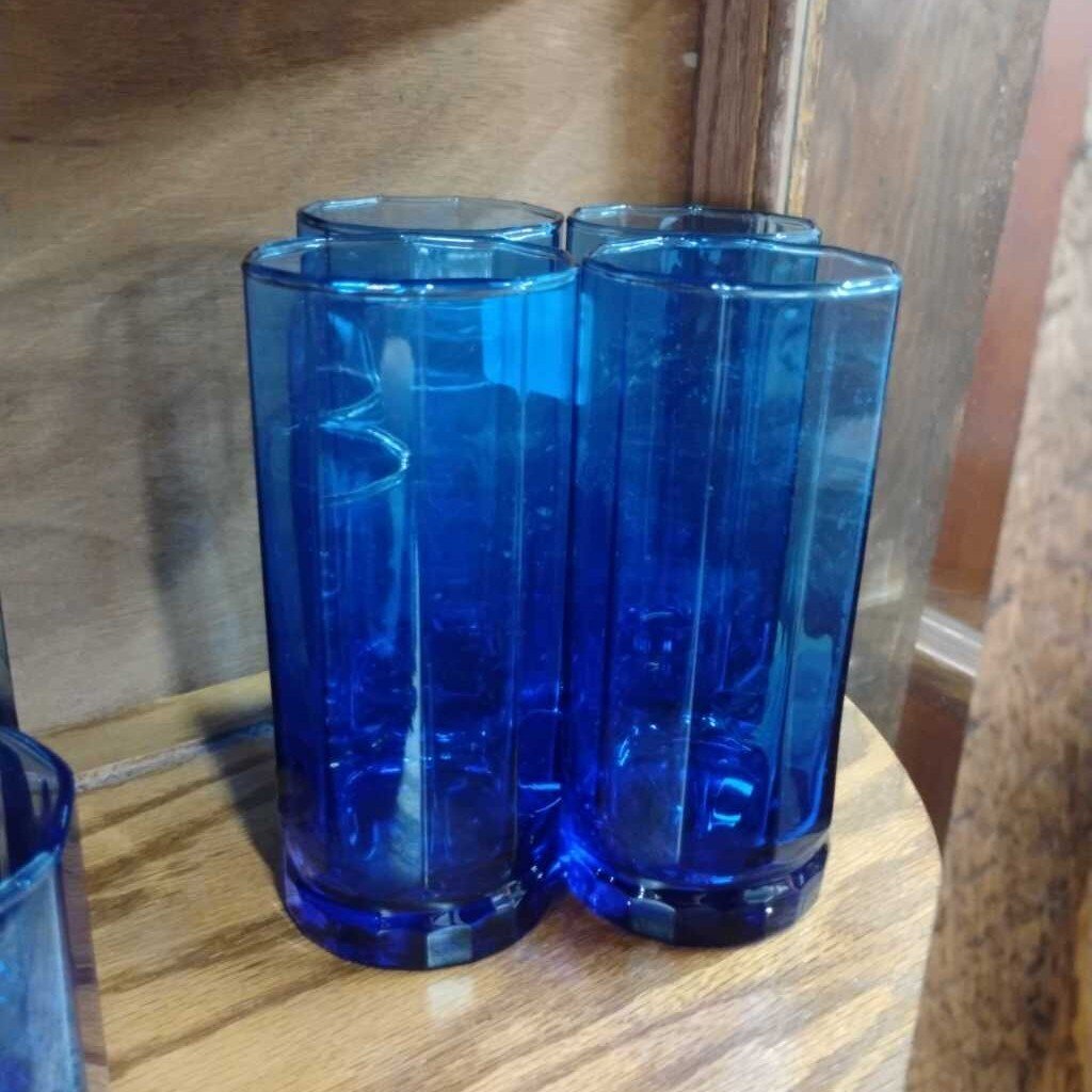 Set of 4 Blue Glasses