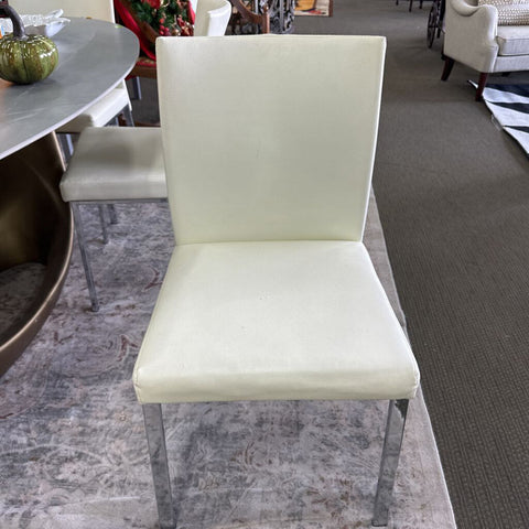 Set of 6 Copenhagen Leather & Chrome Dining Chairs