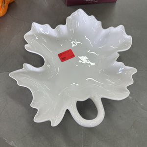 White Ceramic Leaf Dish