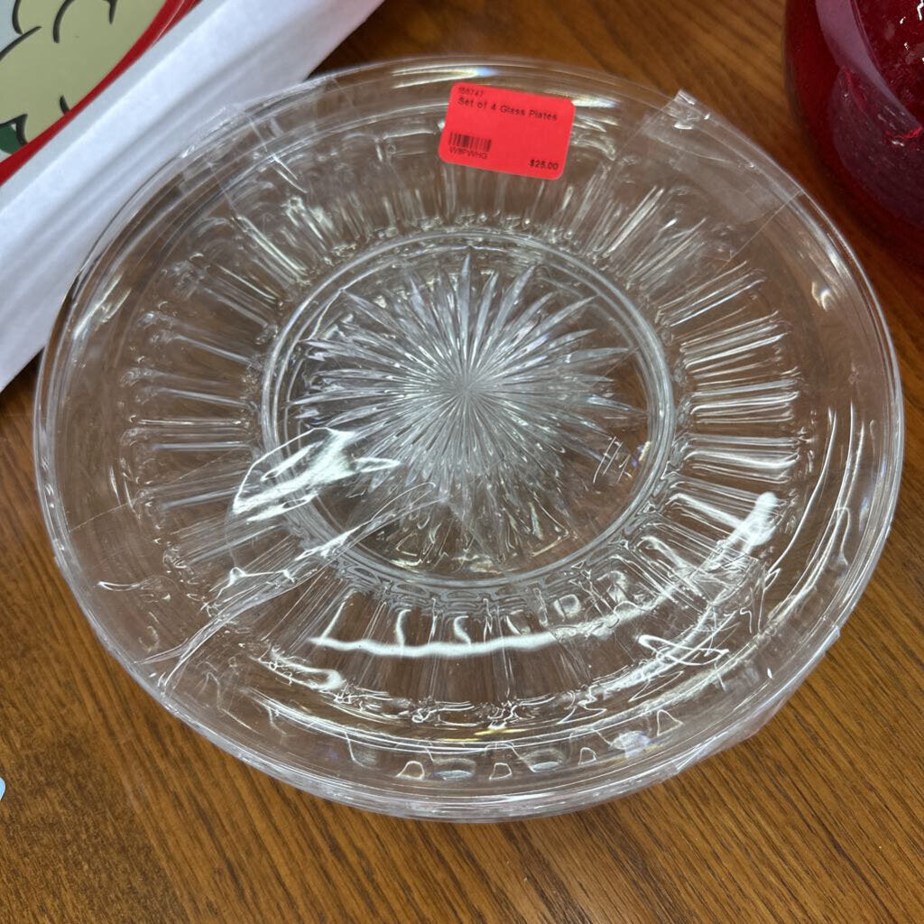 Set of 4 Glass Plates