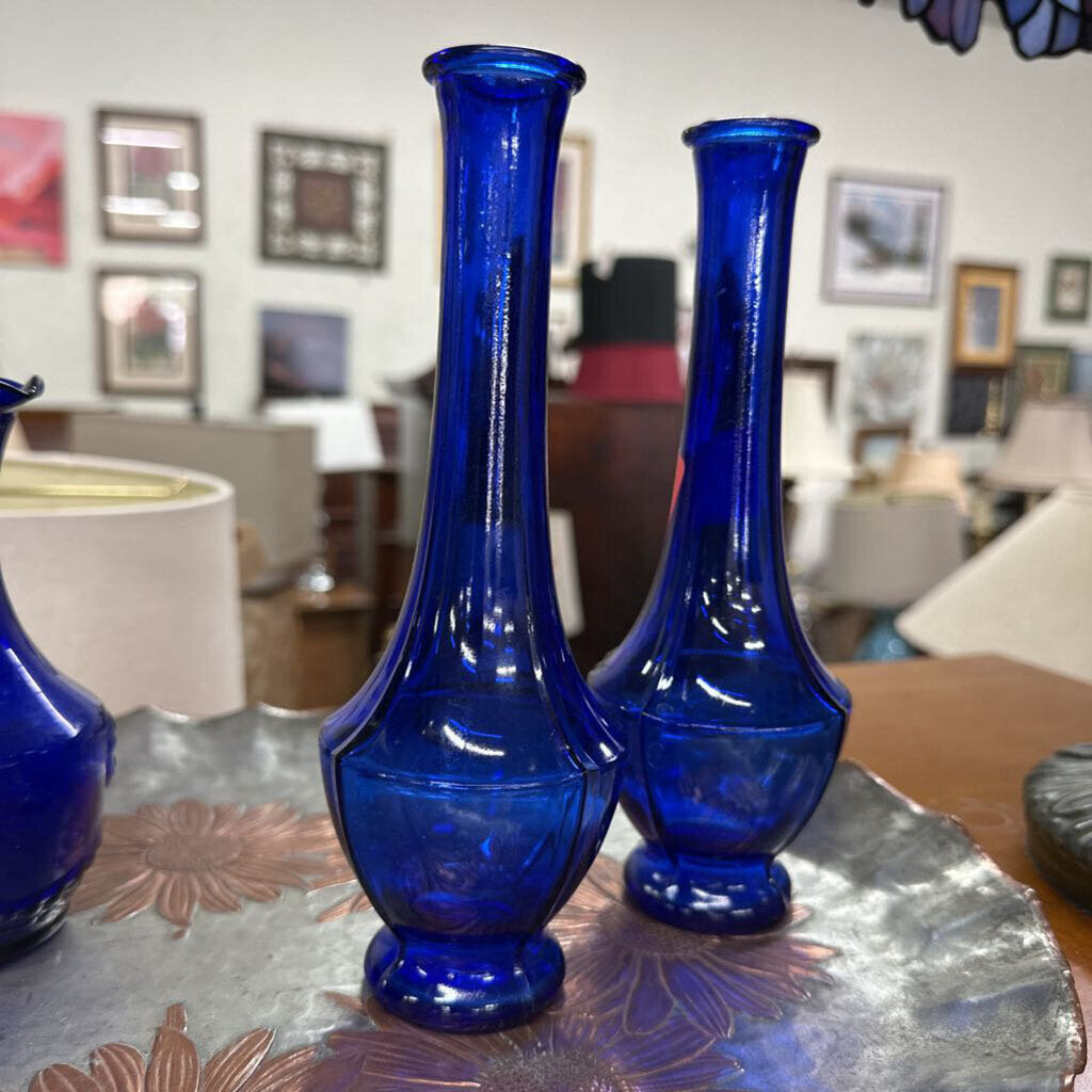 Pair of Cobalt Blue Vases