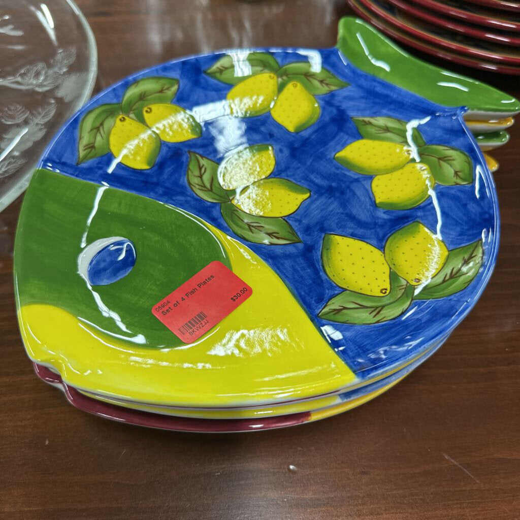 Set of 4 Fish Plates