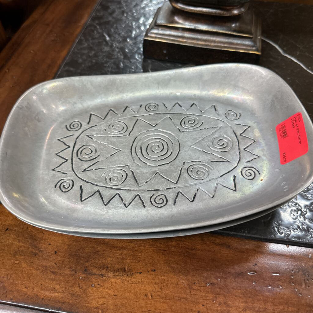 Pair of Iron Decor Plates