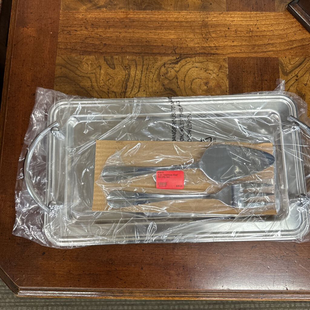 3 pc Stainless Stell Serving Set