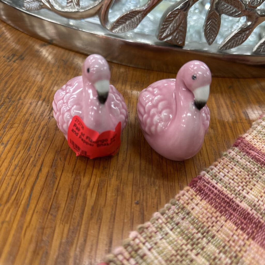 Pair of Flamingo Salt and Pepper Shakers