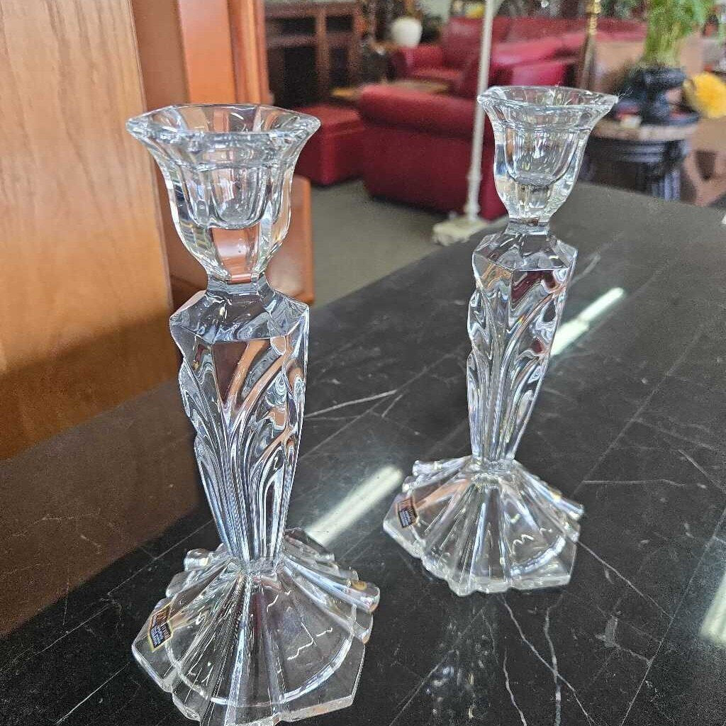 Pair of Crystal Candlesticks