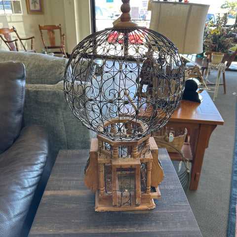 Antique Hot Air Balloon Style Bird Cage