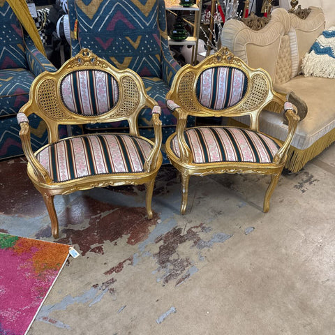 Pair of Louiss XV Style Armchair as is