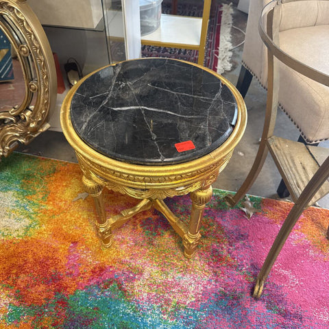 Marble Top Side Table As Is
