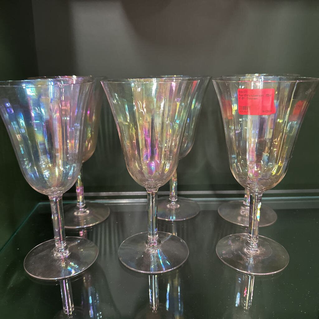 Fostoria Iridescent Set of 6 Glasses
