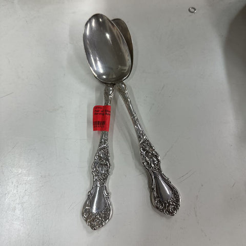 Pair of Silver Plated Serving Spoons