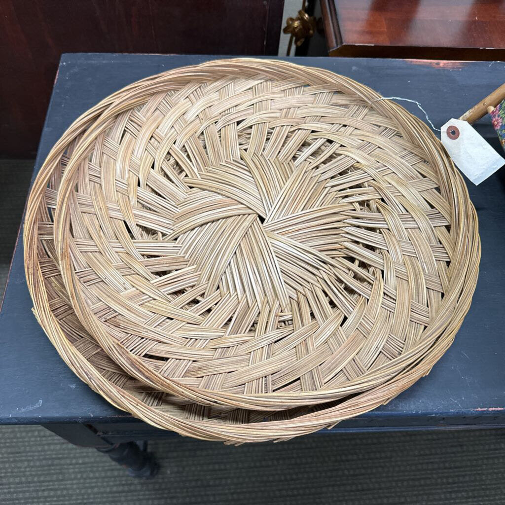 Pair of Wicker Trays