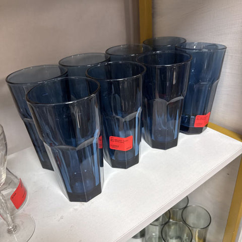 8pc Gibraltar Dusky Blue Drinkware