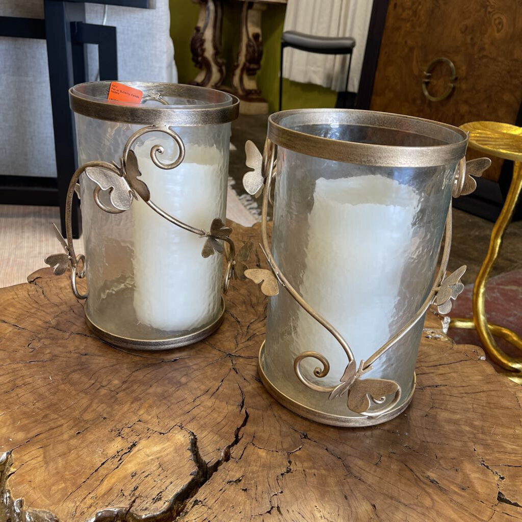 Pair of Butterfly Candle Holders