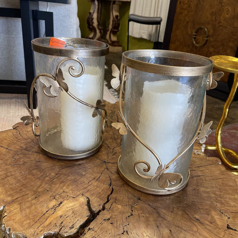 Pair of Butterfly Candle Holders