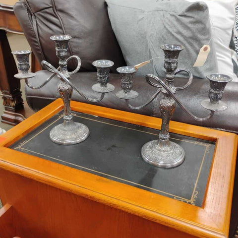 Pair of Silver-Plated Candle Stick Holders