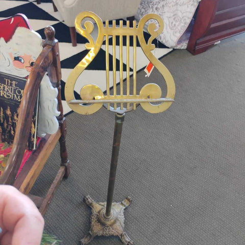 Vintage Brass Lyre Music Stand