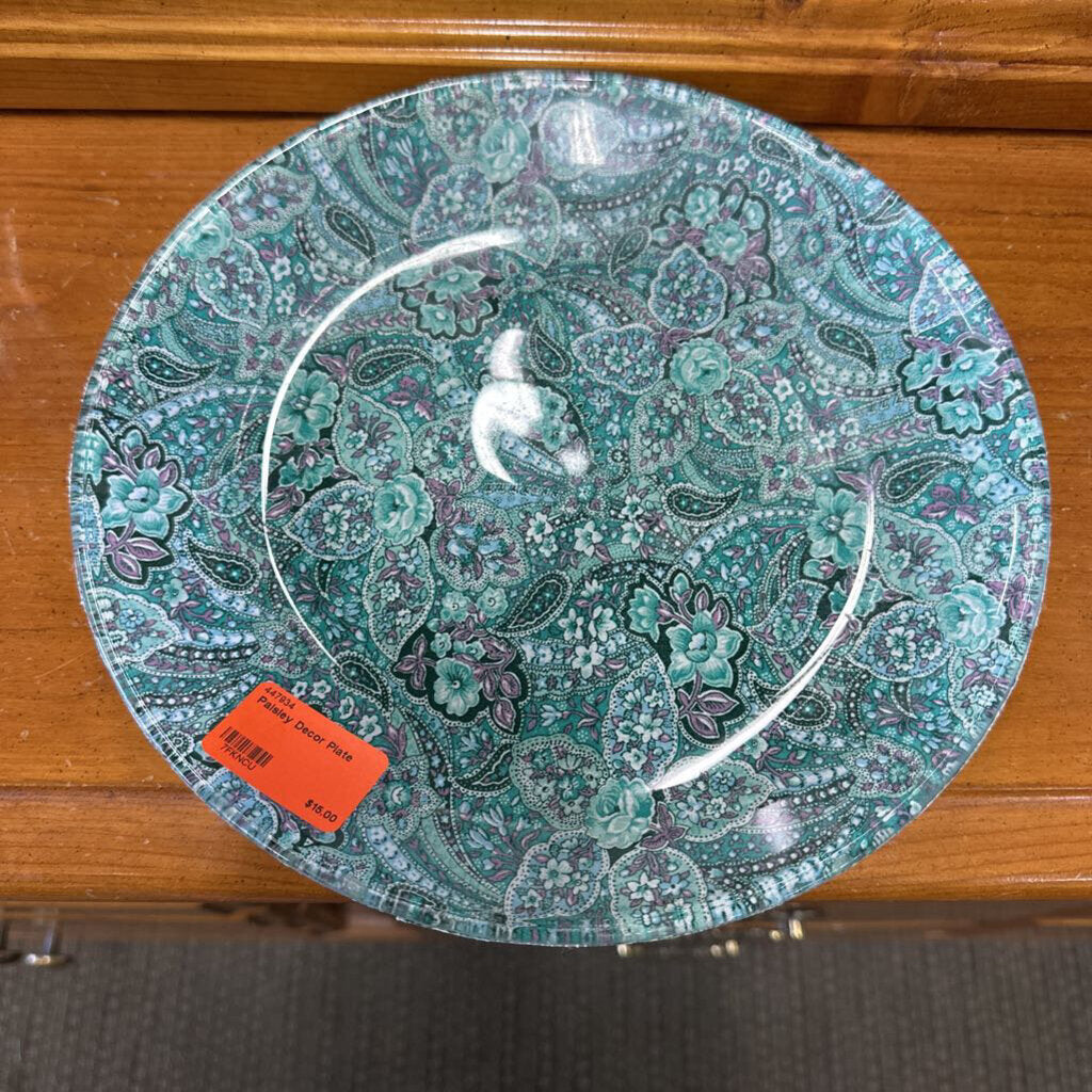 Paisley Decor Plate