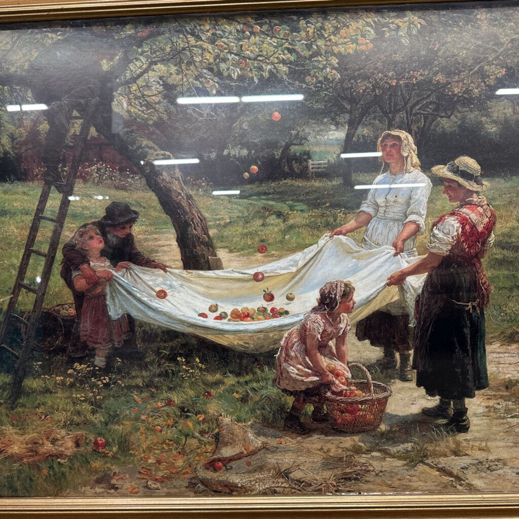 The Apple Gatherers by Frederick Morgan !880's Reprint