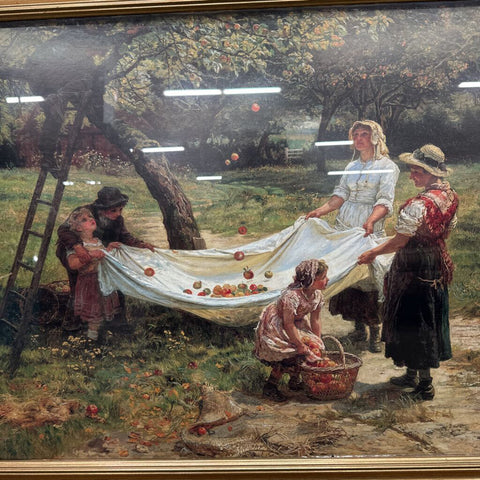 The Apple Gatherers by Frederick Morgan !880's Reprint