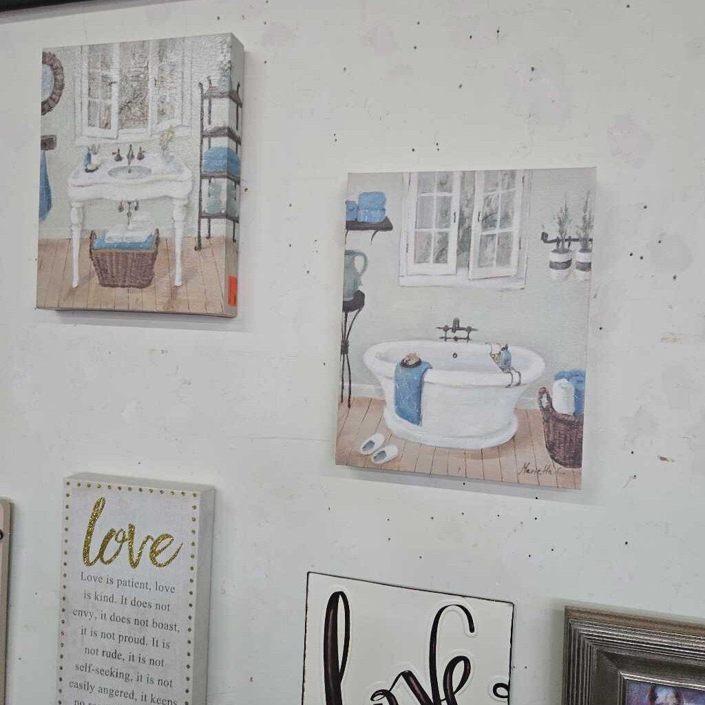 PAIR of Bathroom Art