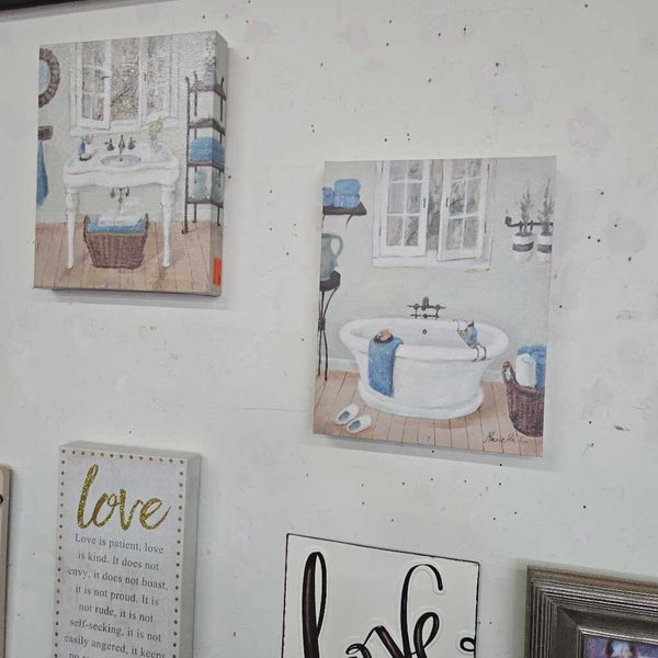 PAIR of Bathroom Art