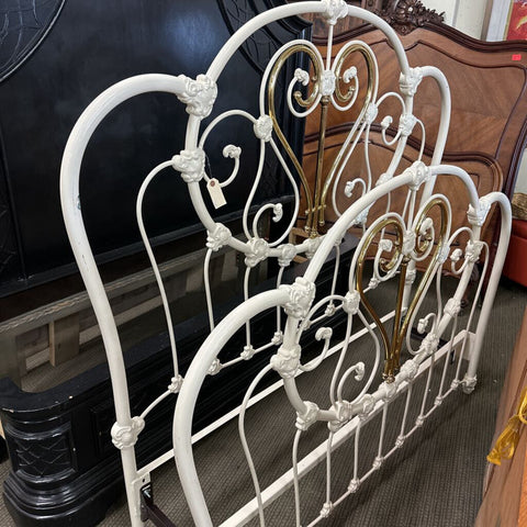 Full Size Wrought Iron Headboard, Footboard & Rails