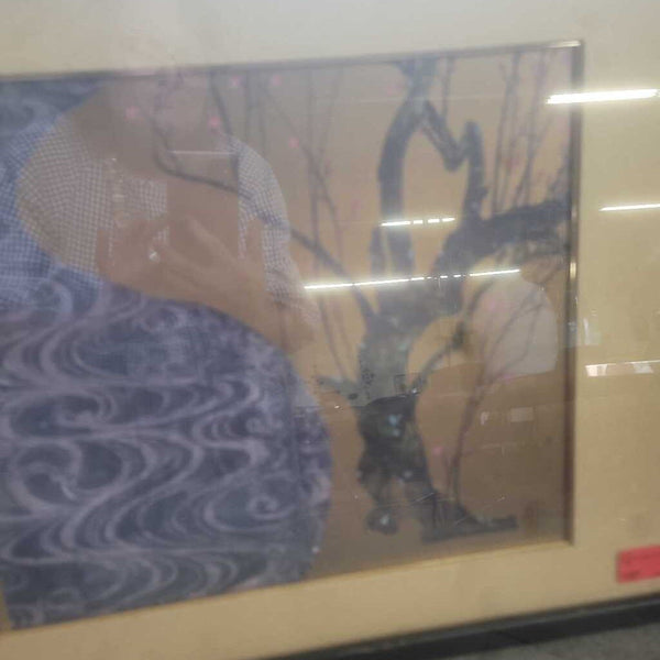 Gold Woodblock Print VTG