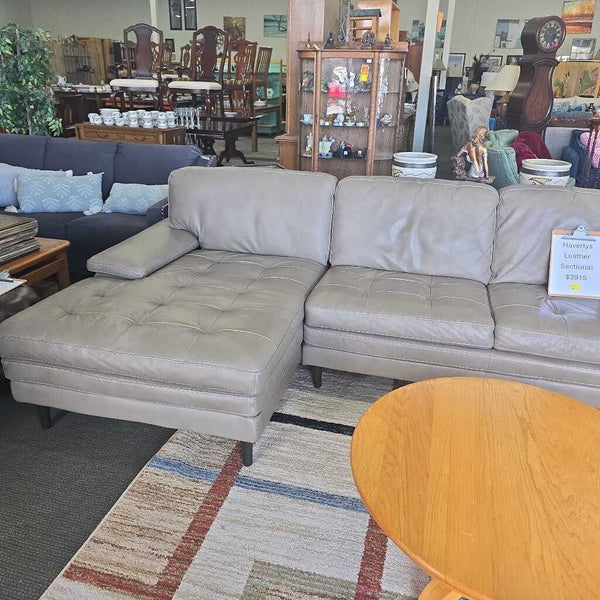 Haverty's Leather Sectional