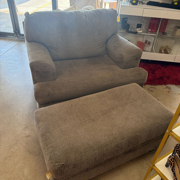 Oversized Chair and Ottoman