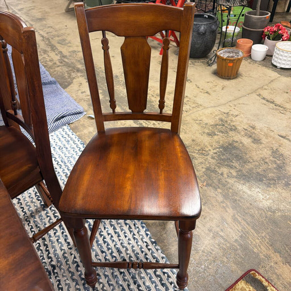 Bar Height Table, 6 Chairs w/Built in Butterfly Leaf