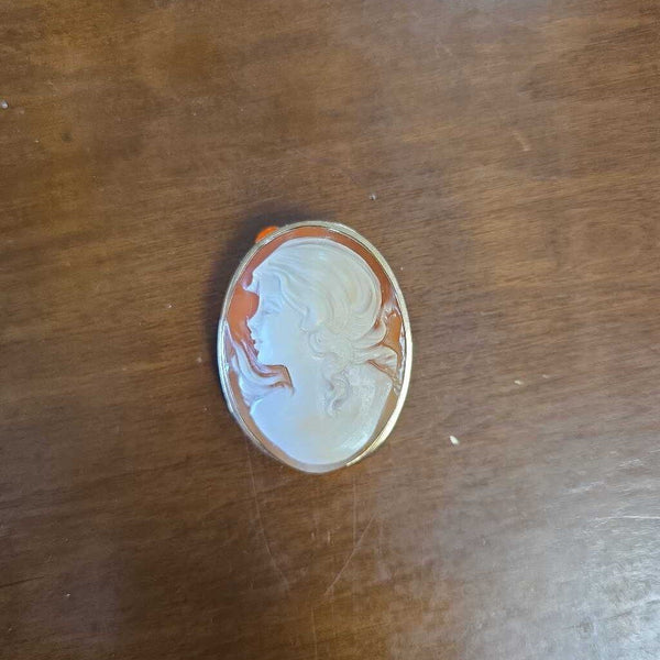 14k Vintage Cameo Brooch/Pendant