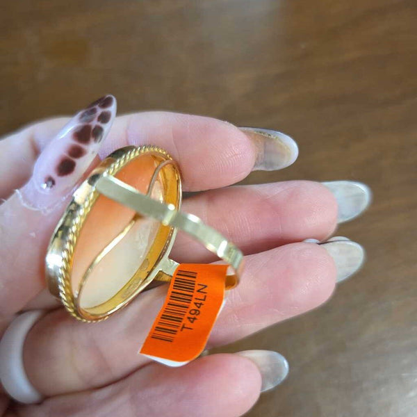 14k Vintage Cameo Ring sz8