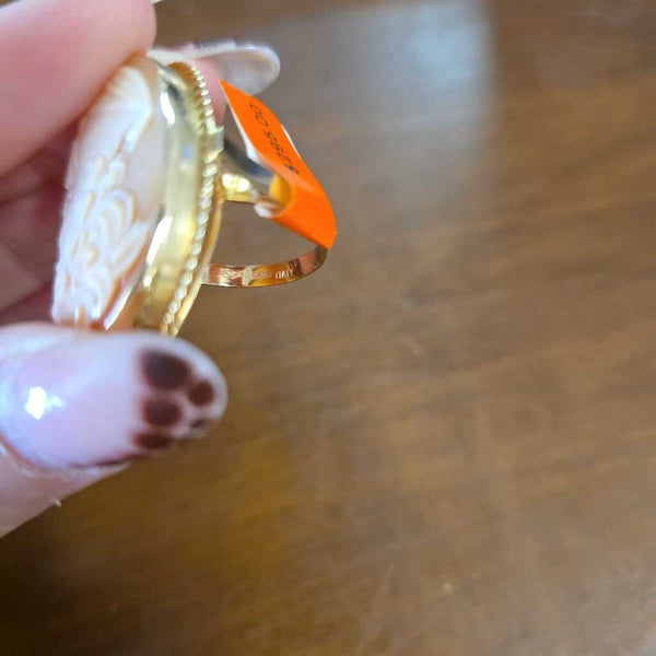 14k Vintage Cameo Ring sz8