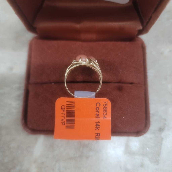 Coral 14k Ring