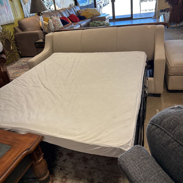 Sofa Sleeper w/Storage Ottoman AS Is