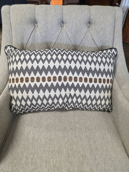 Reversible Geometric Patterned Throw Pillow